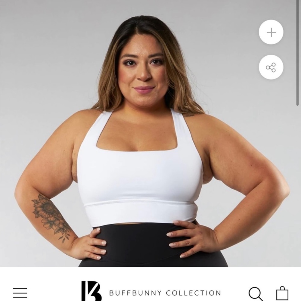 Buff bunny Revolution Sports Bra White Size XXXL